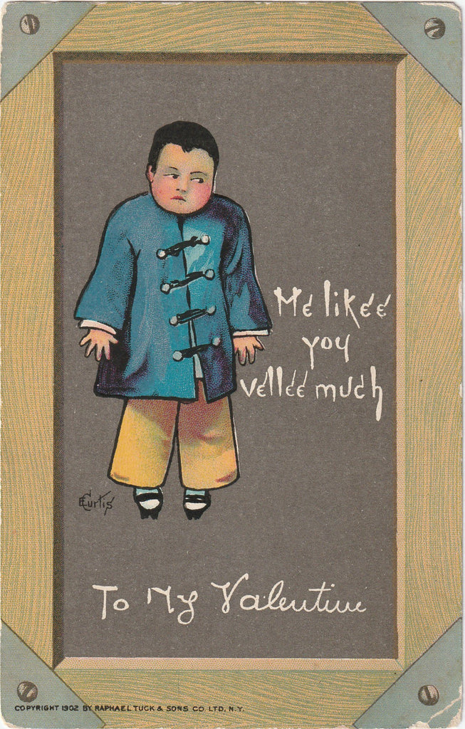 Me Likee You Vellee Much E. Curtis Antique Postcard