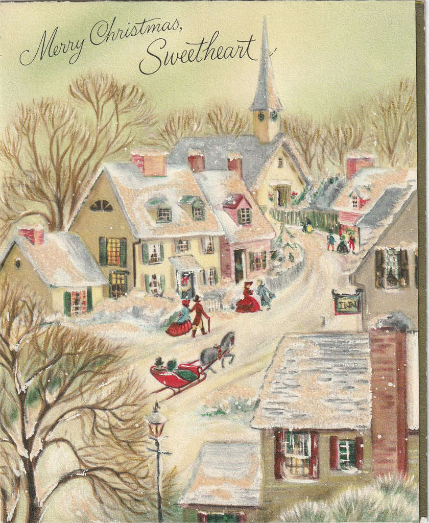 Merry Christmas Sweetheart - Hallmark Card, c. 1950s