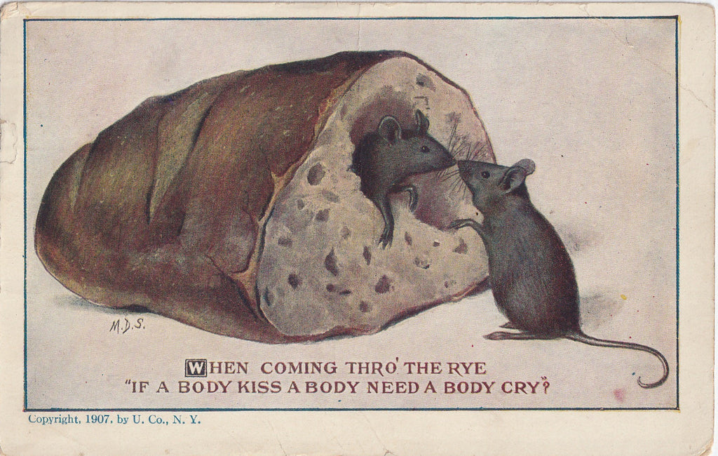 Mice Coming Through The Rye Postcard