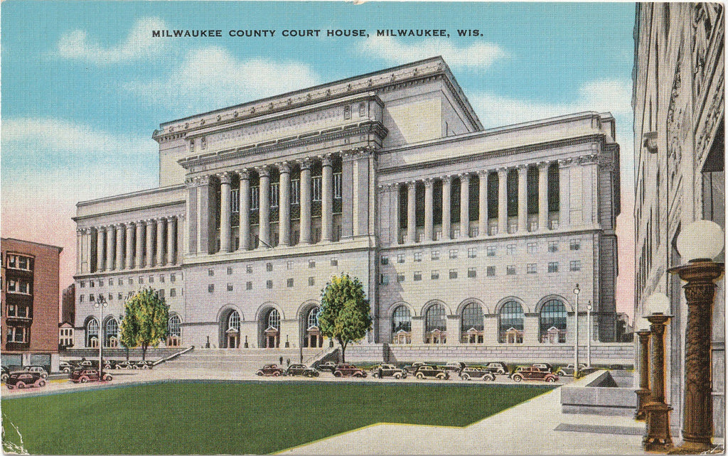 Milwaukee County Court House Postcard