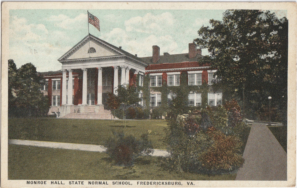 Monroe Hall State Normal School Fredericksburg VA Postcard
