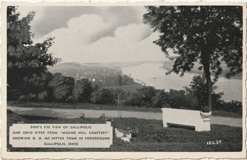 Mound Hill Cemetery - O. O. Mc Intyre Tomb - Gallipolis, Ohio - Postcard, c. 1950s