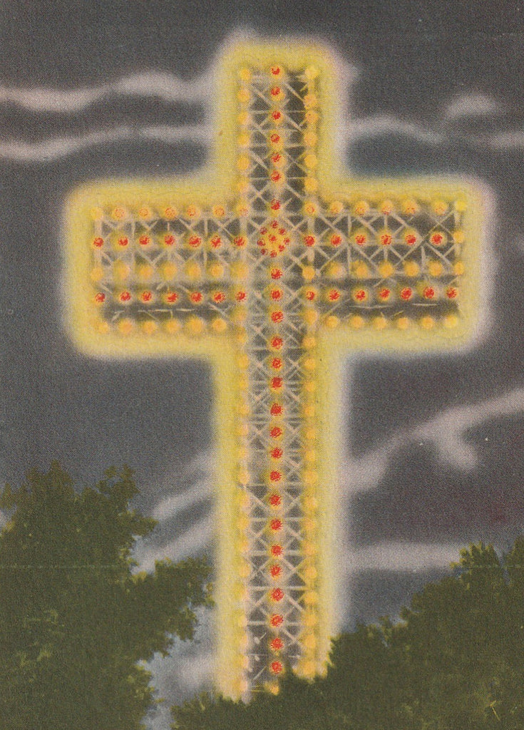 Mount Royal Cross Montreal Postcard Close Up