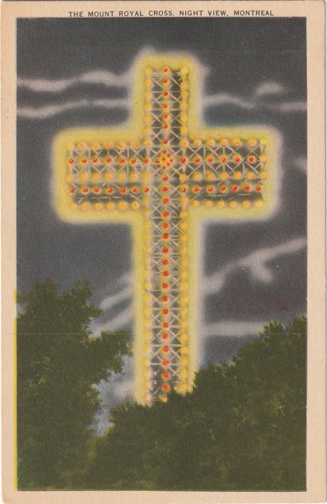 Mount Royal Cross Montreal Postcard