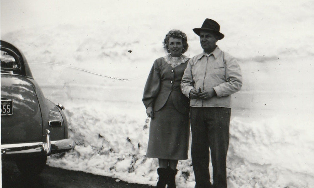 Mountain Snowdrift Vintage Photograph Close Up