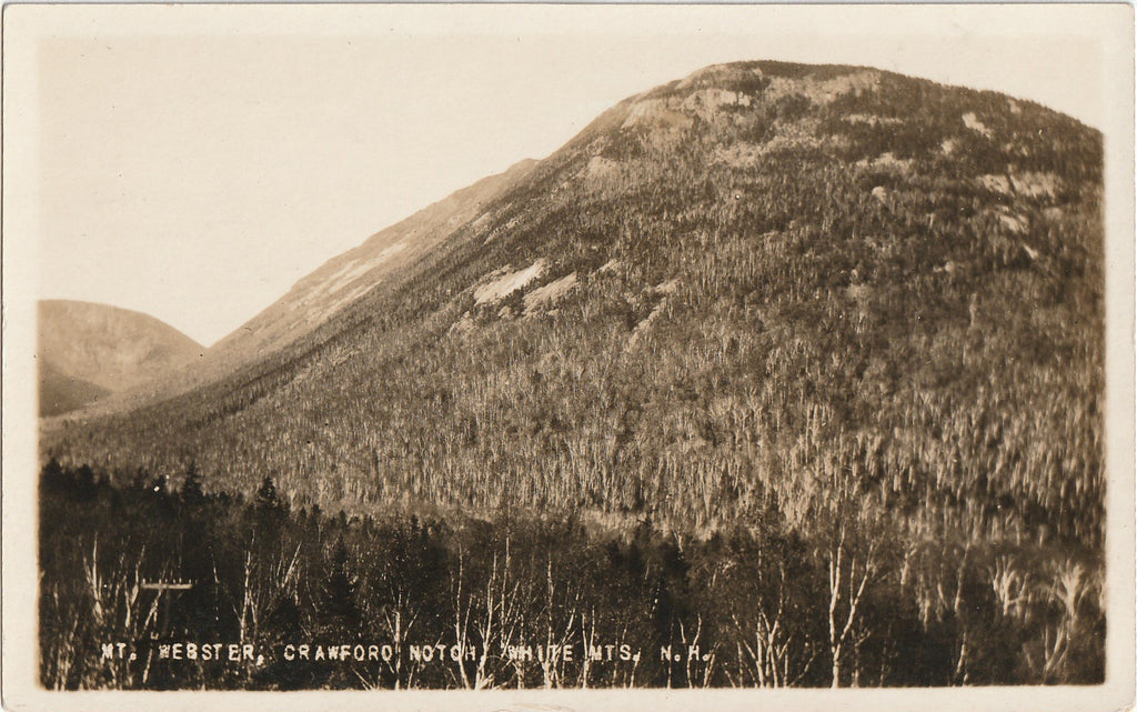 Mt. Webster - Crawford Notch, White Mountains, New Hampshire - E. D. Putnam & Son - RPPC, c. 1920s