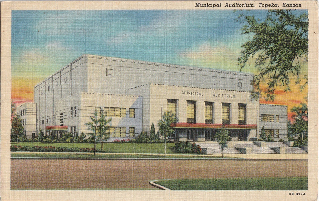 Municipal Auditorium Topeka Kansas Postcard