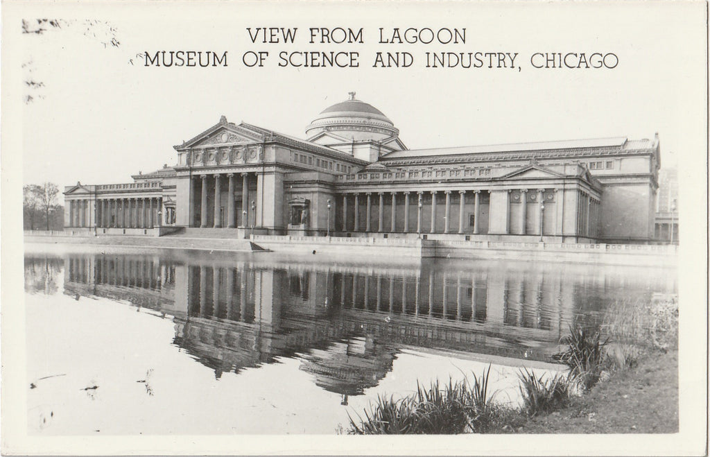 Museum of Science and Industry Lagoon Chicago RPPC