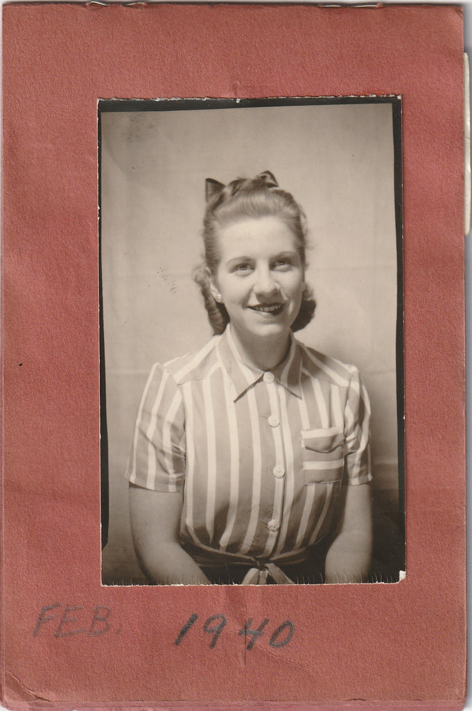My Snapshots 1939 - 1944 Photo Booth Portraits Album Page 5