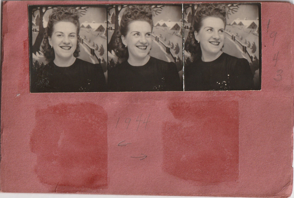 My Snapshots 1939 - 1944 Photo Booth Portraits Album Page 7