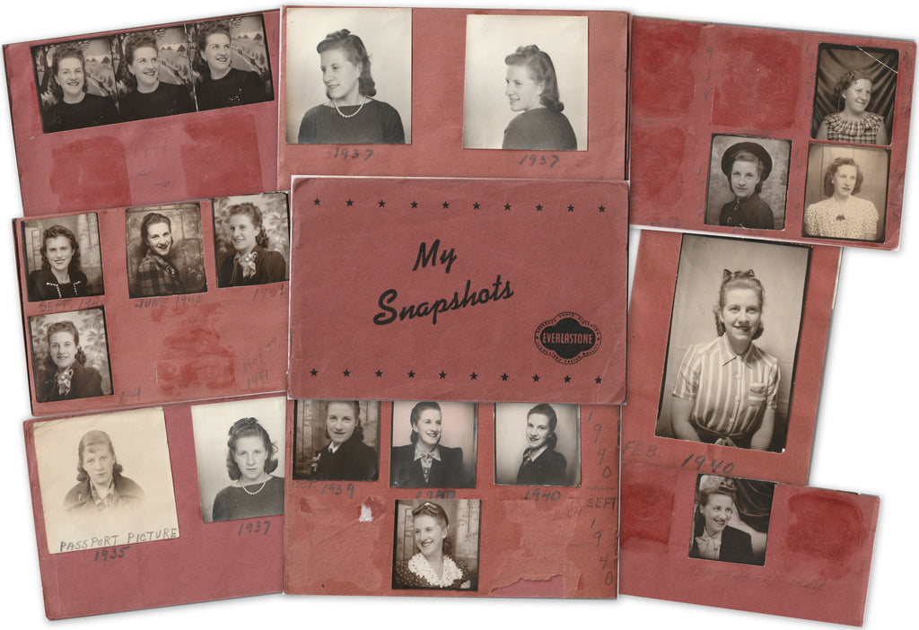 My Snapshots 1939 - 1944 Photo Booth Portraits Album Pages