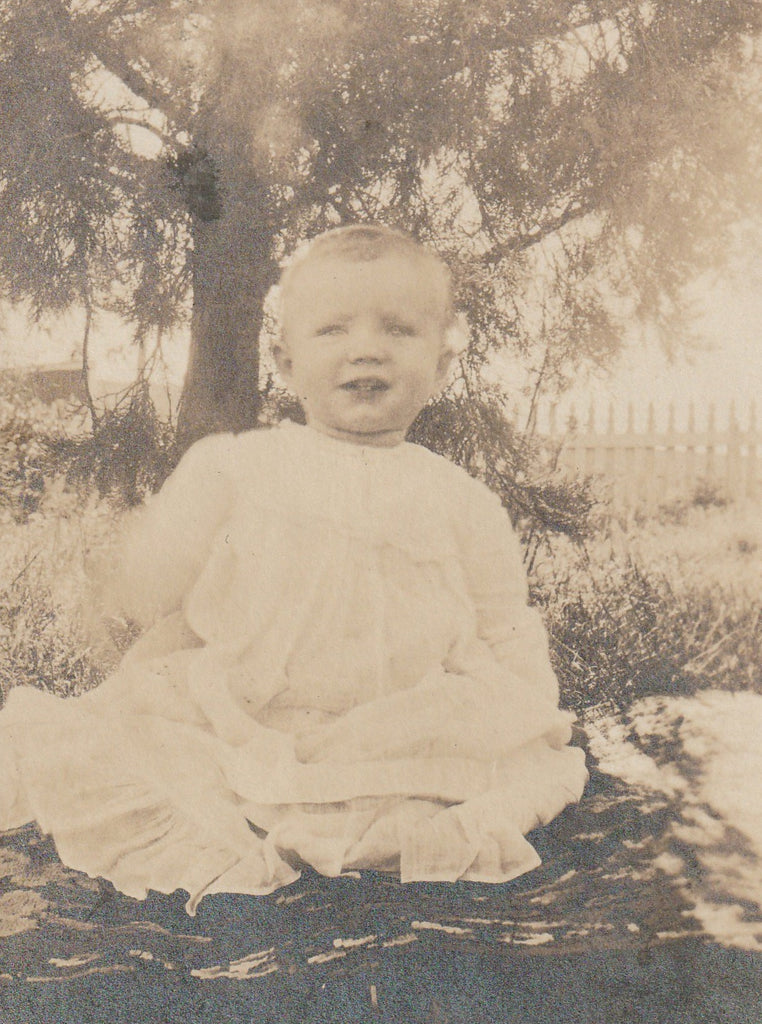 My Sunshine  Edwardian Baby RPPC Antique Photo Close Up