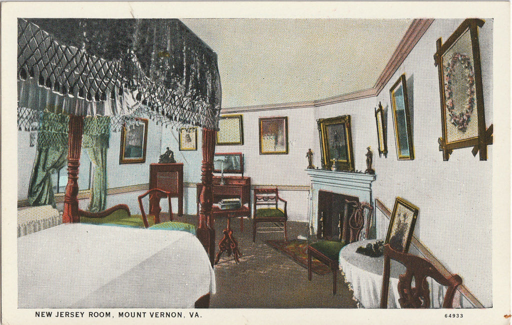 New Jersey Room Mount Vernon Virginia Postcard