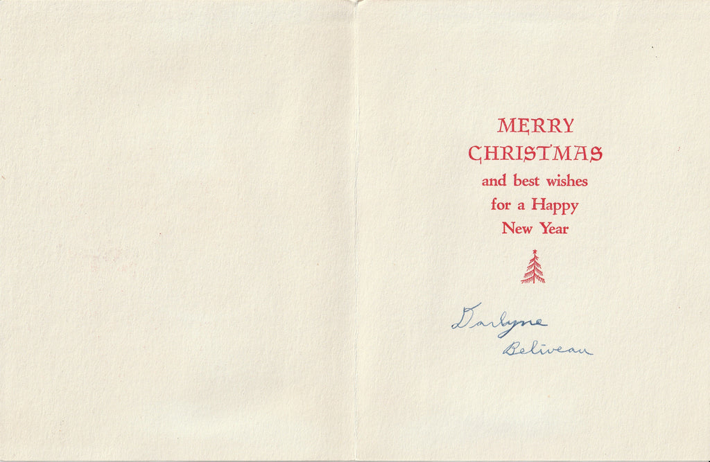 Nick and Gnome Share a Secret - Vernon Grant - Christmas Card, c. 1953 Inside