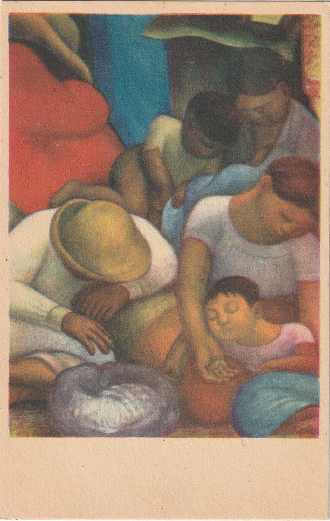 Night of the Poor - Secretary of Public Education, Mexico - Diego Rivera - Postcard, c. 1930s