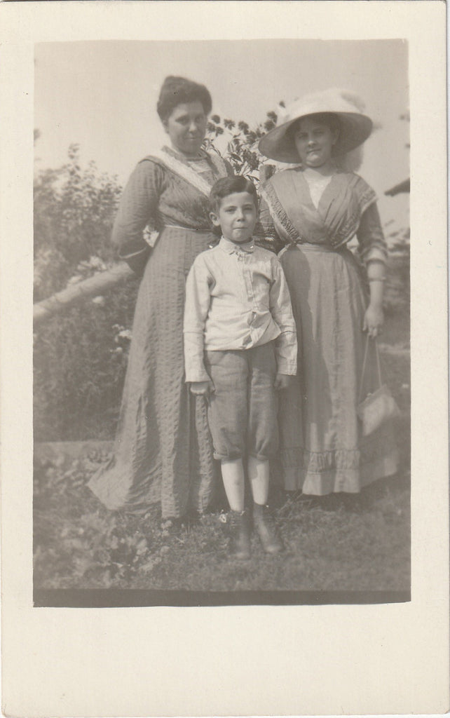 No Smiling This Is Serious RPPC Antique Photo
