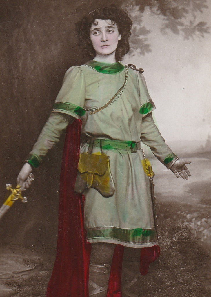 Nora Lancaster in Cymbeline - Tinted RPPC, c. 1910s