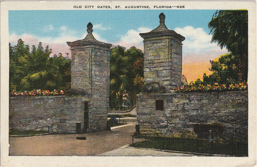 Old City Gates St. Augustine, Florida Postcard