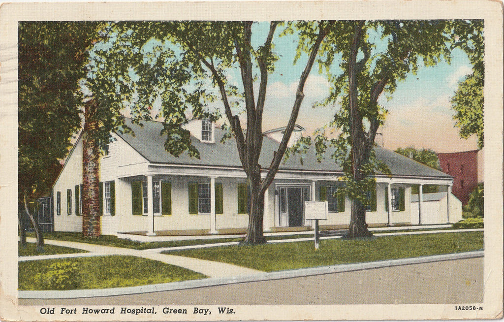 Old Fort Howard Hospital Green Bay Wisconsin Postcard