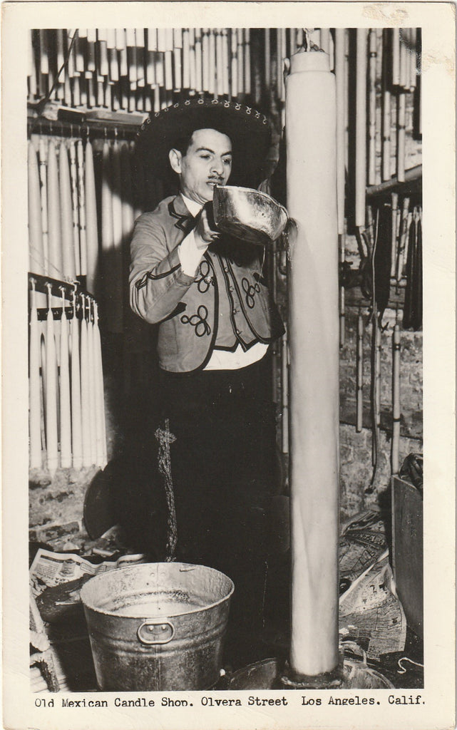 Old Mexican Candle Shop - Olvera Street, Los Angeles, California - Gilmore Photo Laboratory - RPPC, c. 1940s