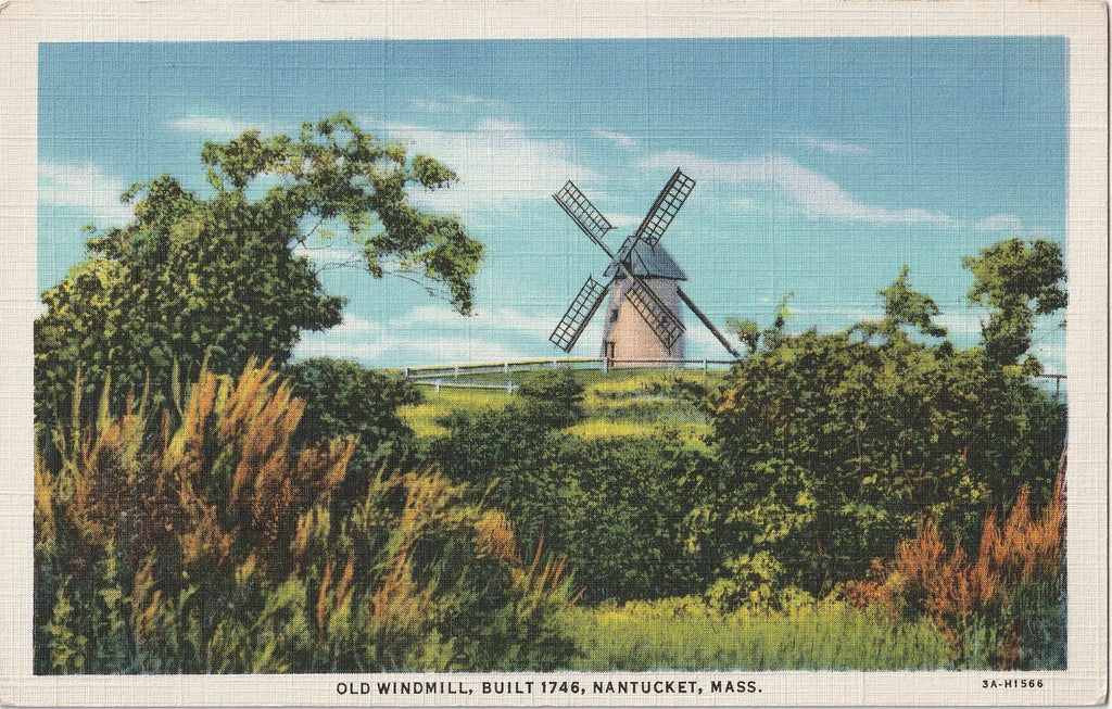 Old Windmill, Built 1746 - Nantucket, MA - Postcard c.1930s