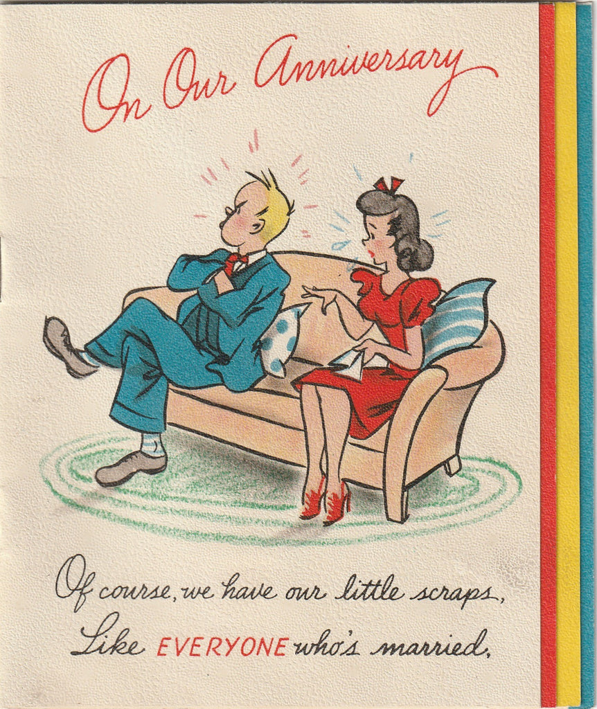 On Our Anniversary - Hatchet Buried - Hallmark Card, c. 1942