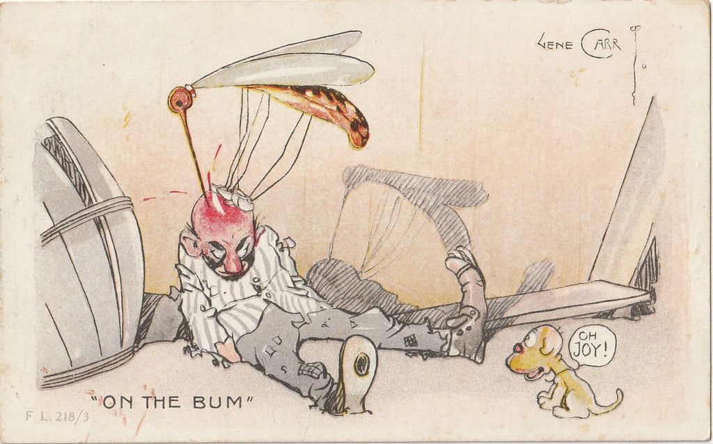 On The Bum Mosquito Gene Carr Postcard