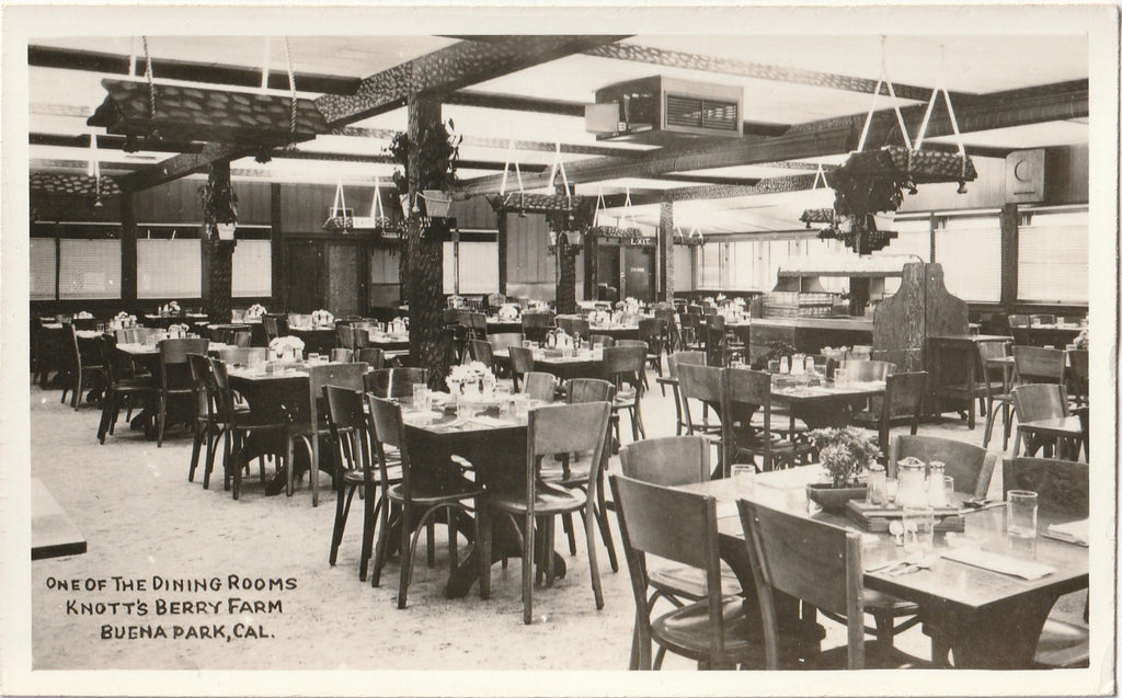 One of the Dining Rooms - Knott's Berry Farm - Buena Park, CA - RPPC, c. 1940s