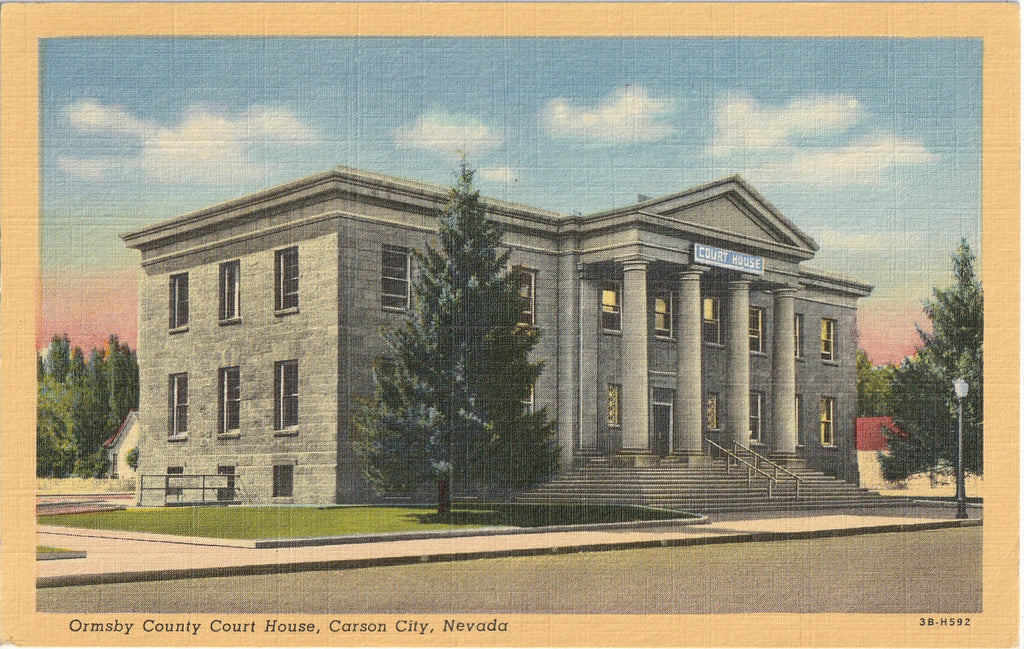 Ormsby County Court House Carson City Nevada Postcard