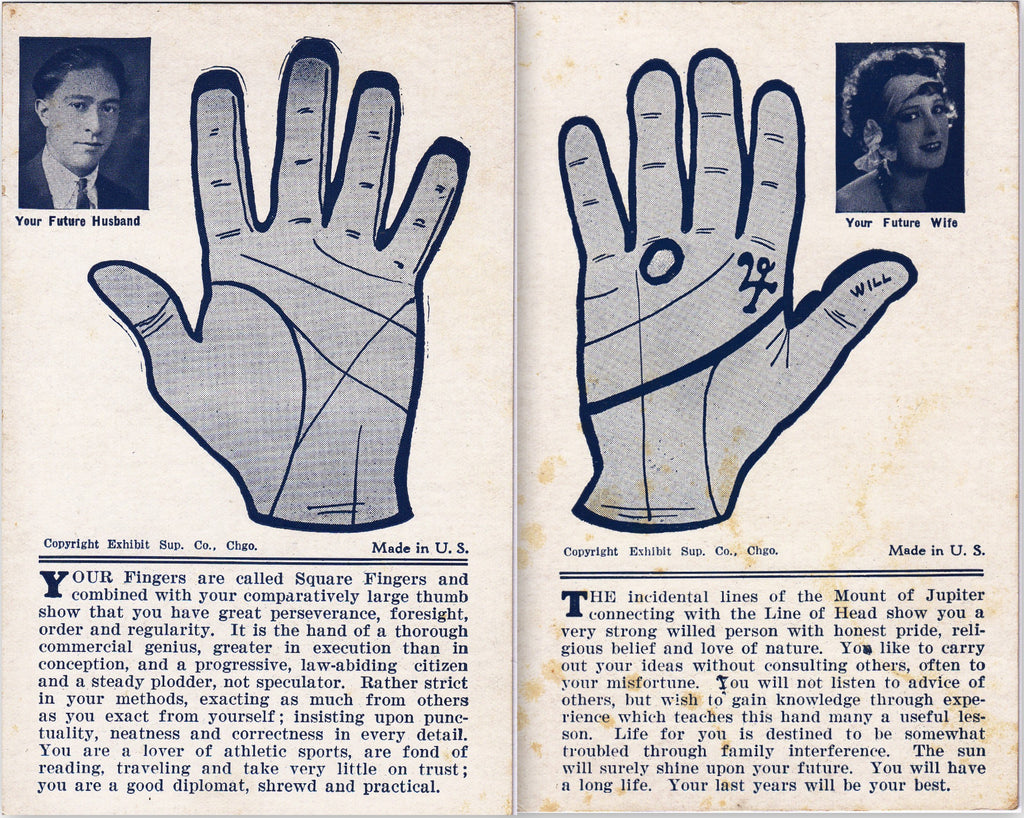 Your Future Husband Wife Palmistry Arcade Cards