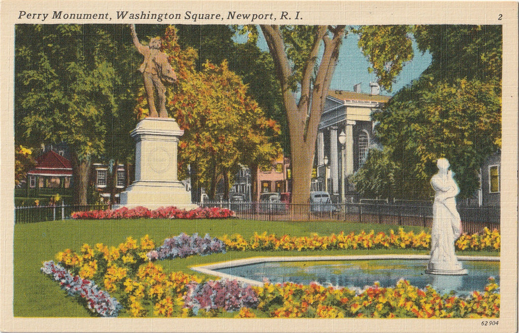 Perry Monument Washington Square Newport, Rhode Island Postcard