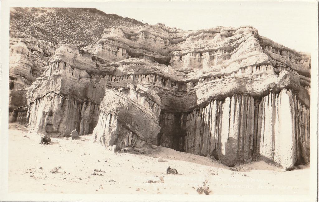 Pillars of Hercules - Red Rock Canyon - Near Lone Pine, CA - RPPC, c. 1940s