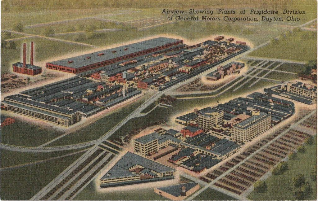 Plants of Frigidaire Division of General Motors Corporation - Dayton, OH - Postcard, c. 1940s