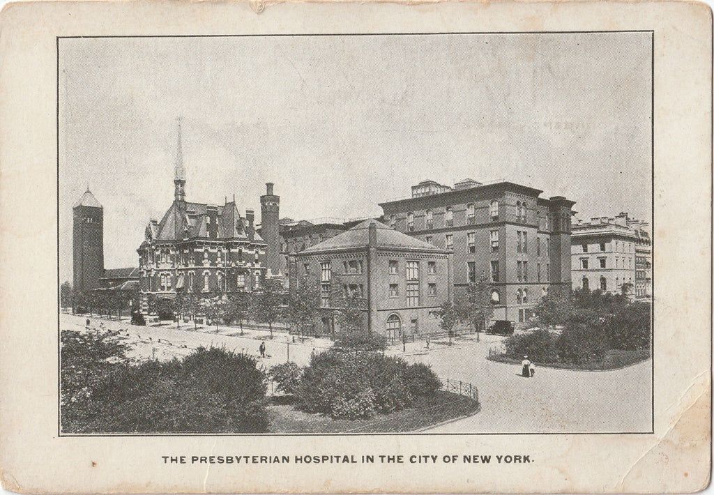 Presbyterian Hospital New York City Antique Postcard