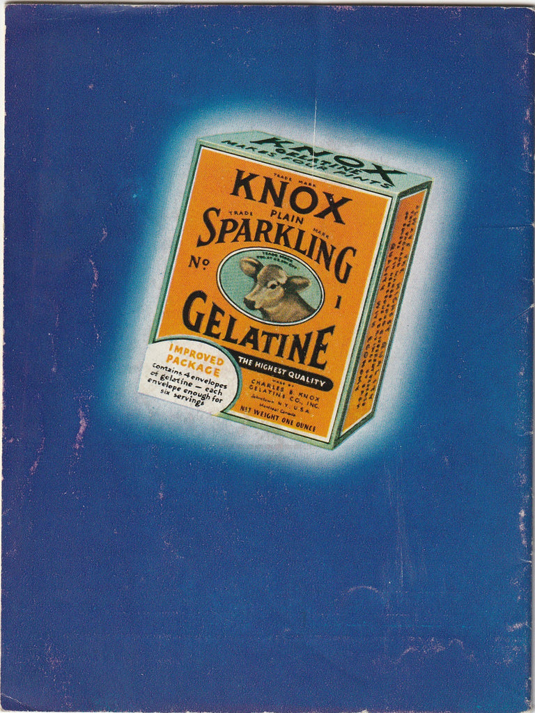 Presenting Knox Quickies - Galantine Recipes - Booklet, c. 1938 Back