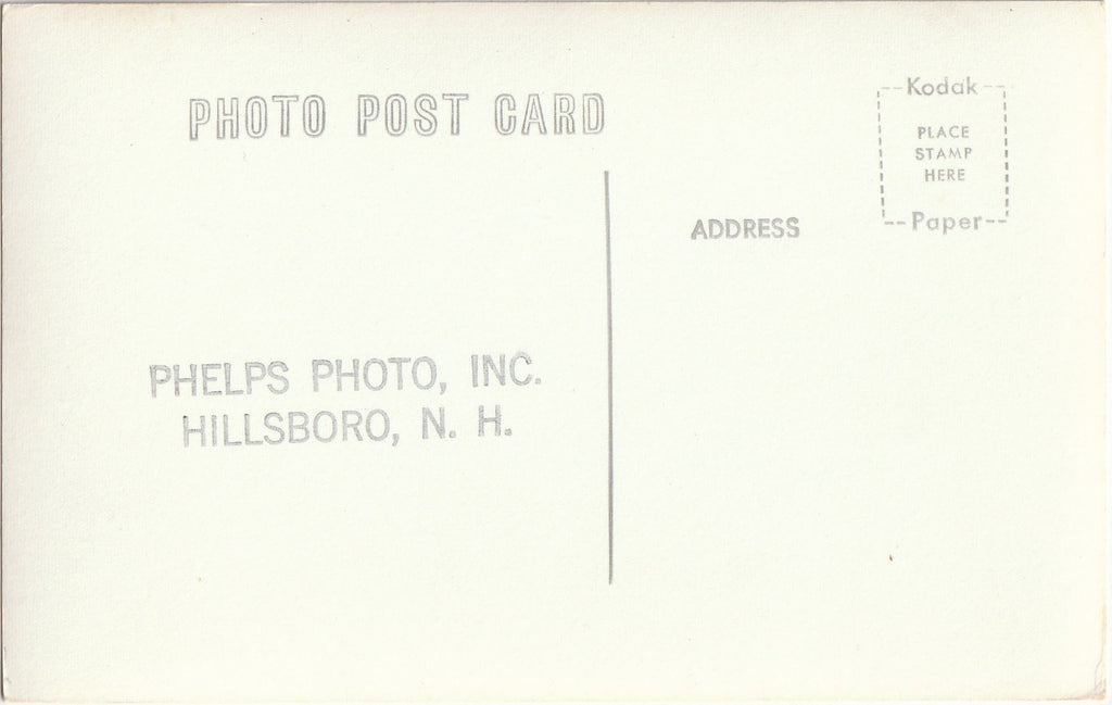 President Pierce Homestead - Hillsboro, NH - SET of 3 - RPPCs, c. 1957 1 of 3 Back