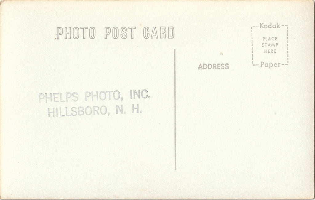 President Pierce Homestead - Hillsboro, NH - SET of 3 - RPPCs, c. 1957 2 of 3 Back