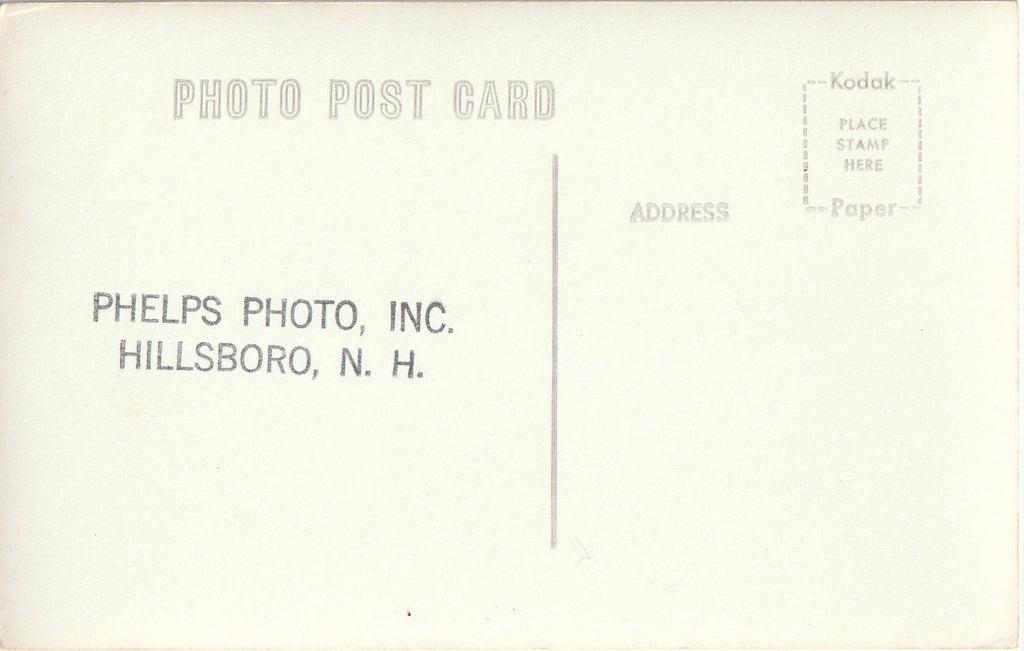 President Pierce Homestead - Hillsboro, NH - SET of 3 - RPPCs, c. 1957 3 of 3 Back
