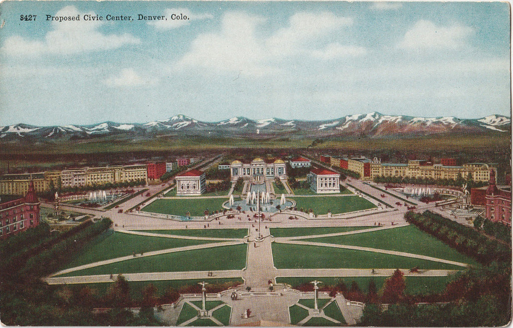 Proposed Civic Center Park Denver Colorado Postcard