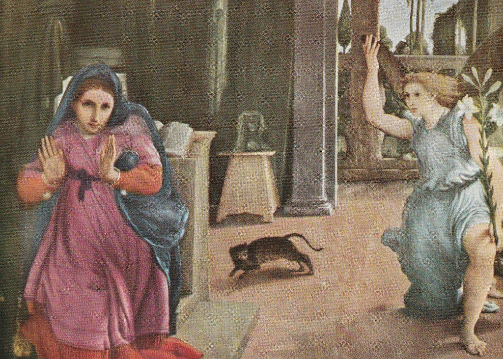 Recanati Annunciation Lorenzo Lotto Art Postcard Close Up