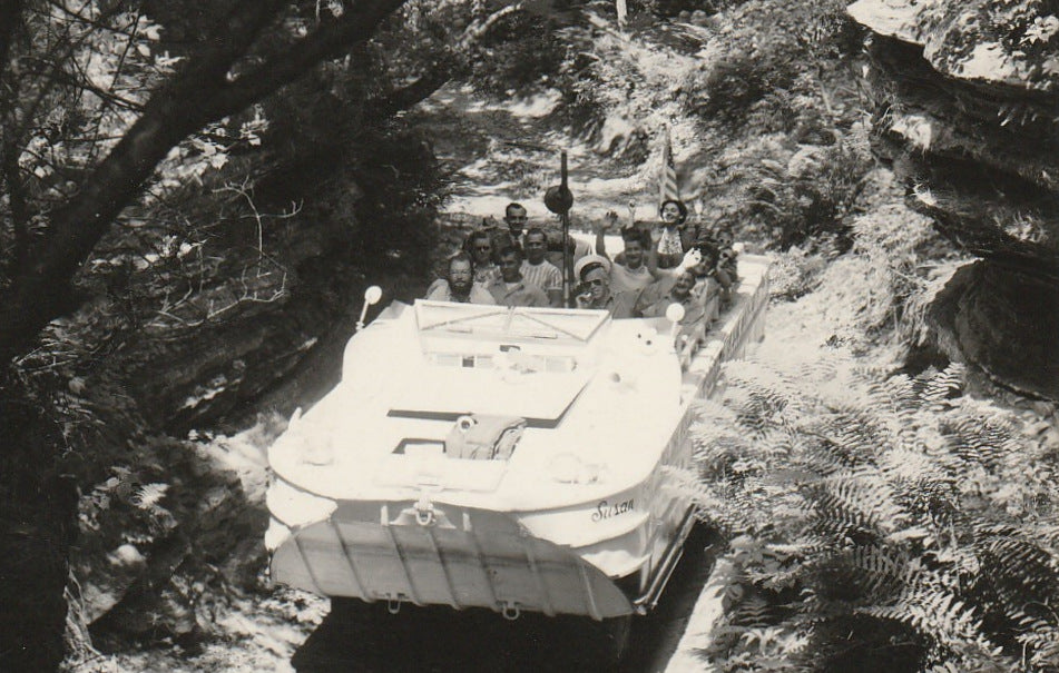Red Bird Gorge, Wisconsin Dells, WI - Boat Named Susan - RPPC, c. 1950s