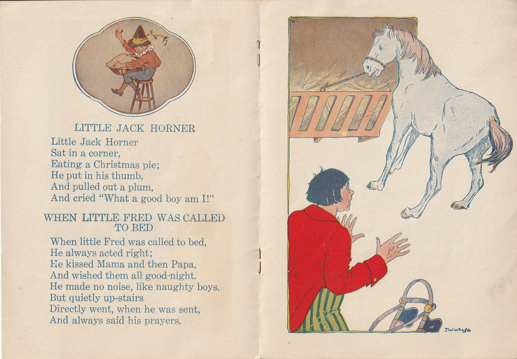Rhymes From Mother Goose - Whitman Publishing Co. - Booklet, c. 1925 - Little Jack Horner 
