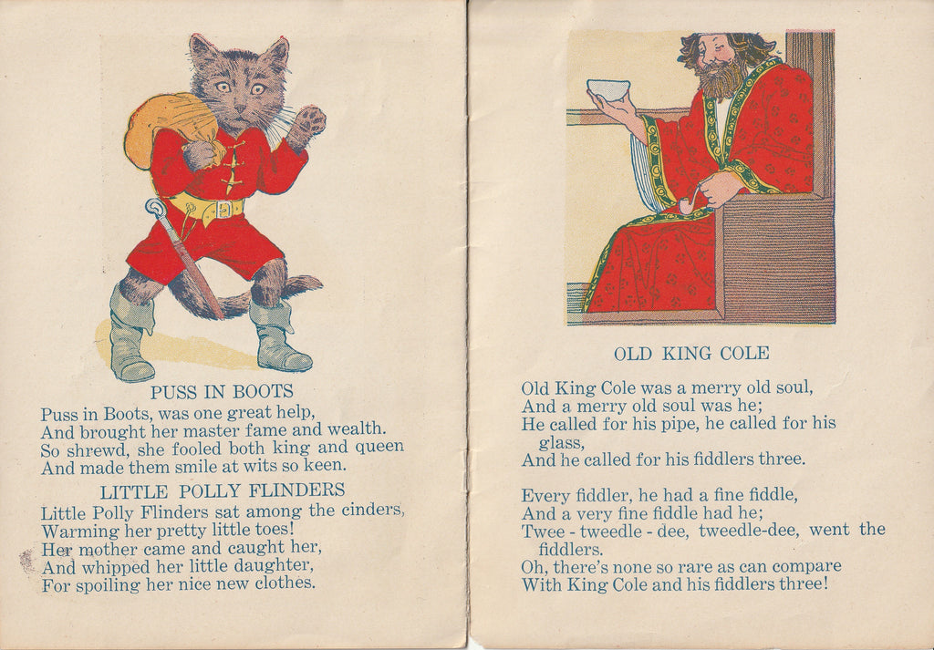 Rhymes From Mother Goose - Whitman Publishing Co. - Booklet, c. 1925