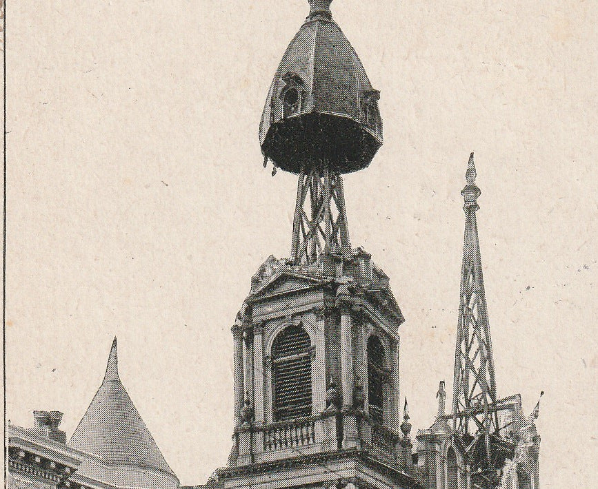 Ruins of Santa Dominica Church - San Francisco Earthquake - Postcard, c. 1906 Close Up 2