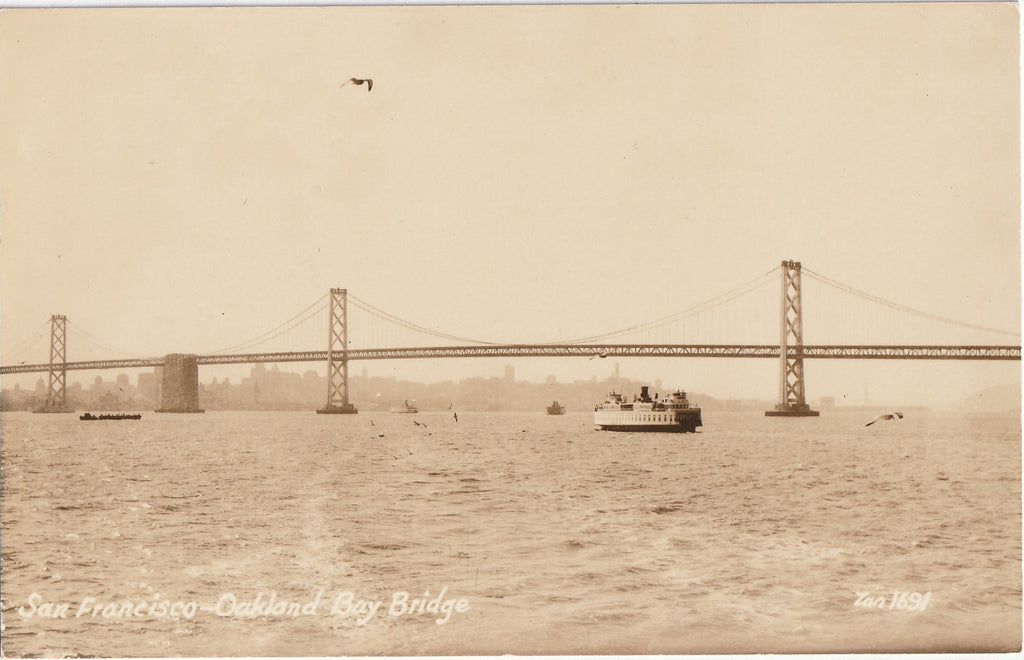 San Francisco-Oakland Bay Bridge California RPPC