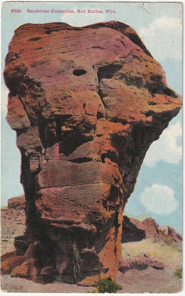 Sandstone Formation Red Butte Wyoming Postcard