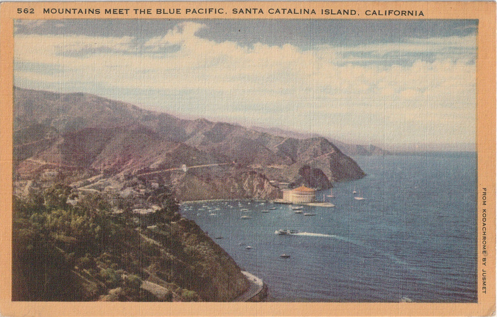 Smallest Airport in the World - Santa Catalina Island, California - SET of 2 - Postcards, c. 1940s