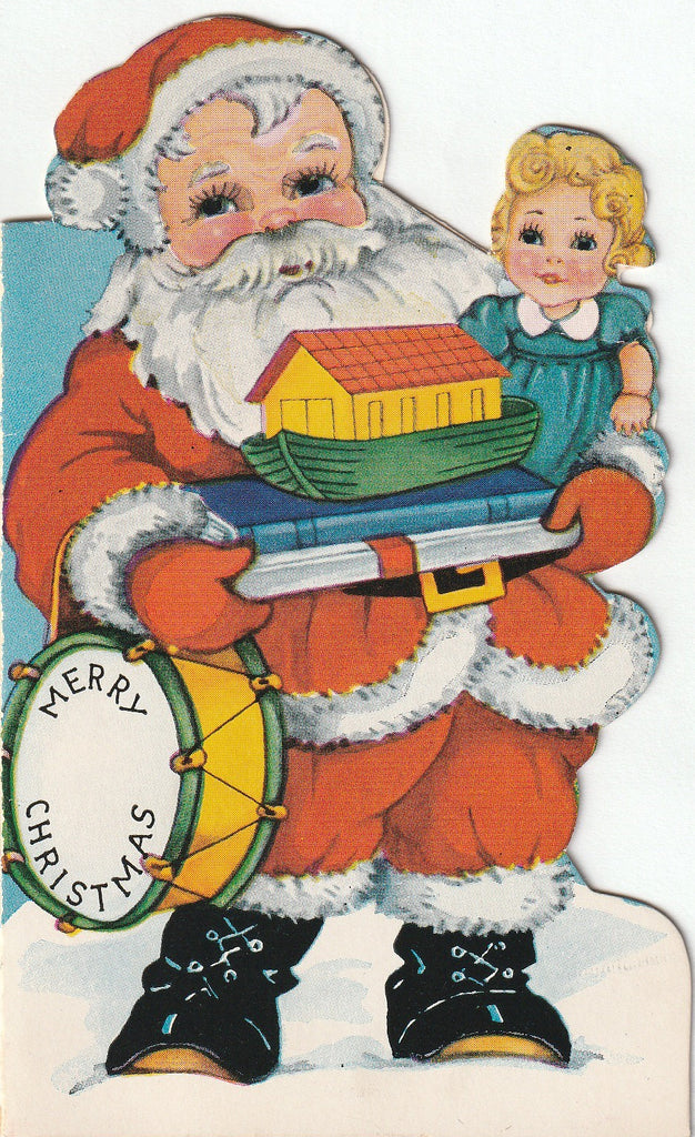 Santa Claus's Clothes Never Go Out of Style - Die-Cut Card, c. 1940s