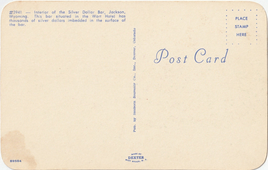 Arch of Elkhorns - Silver Dollar Bar - Jackson, WY - SET of 2 - Postcards, c. 1960s