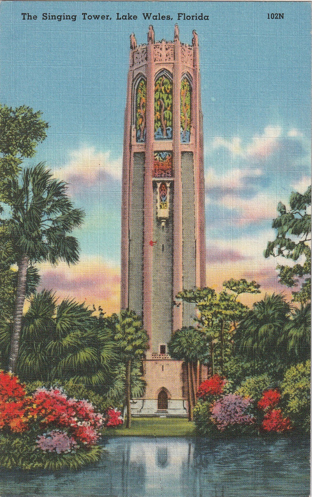 The Singing Tower - Lake Wales, FL - Postcard, c. 1940s